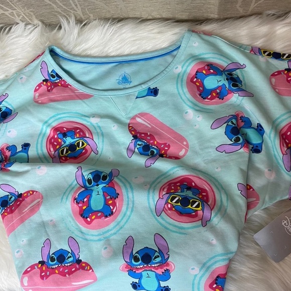 DISNEYLAND DISNEY STITCH WOMEN PAJAMA TSHIRT DRESS - Picture 10 of 10